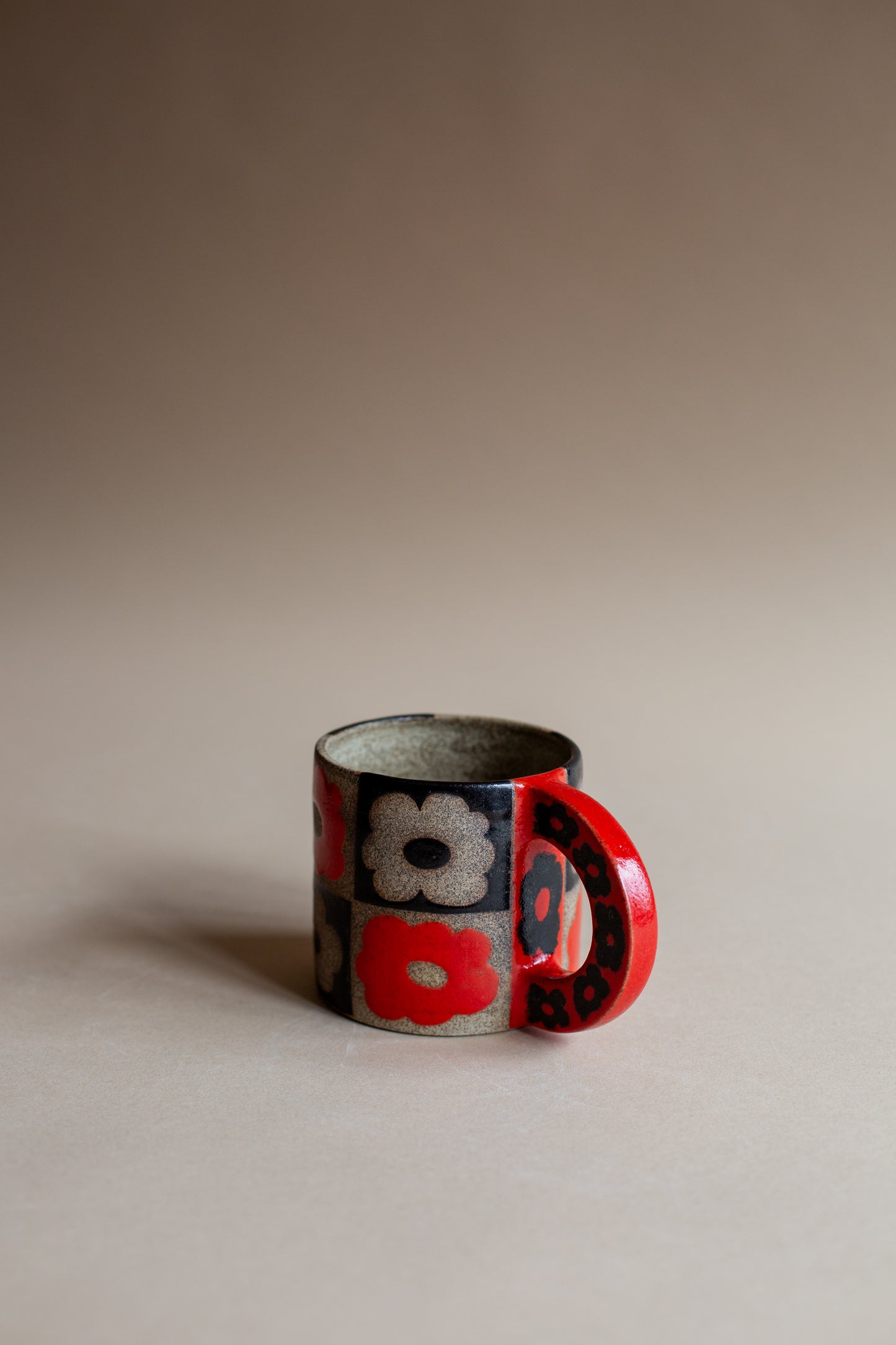 Black and Red Bloom Mug