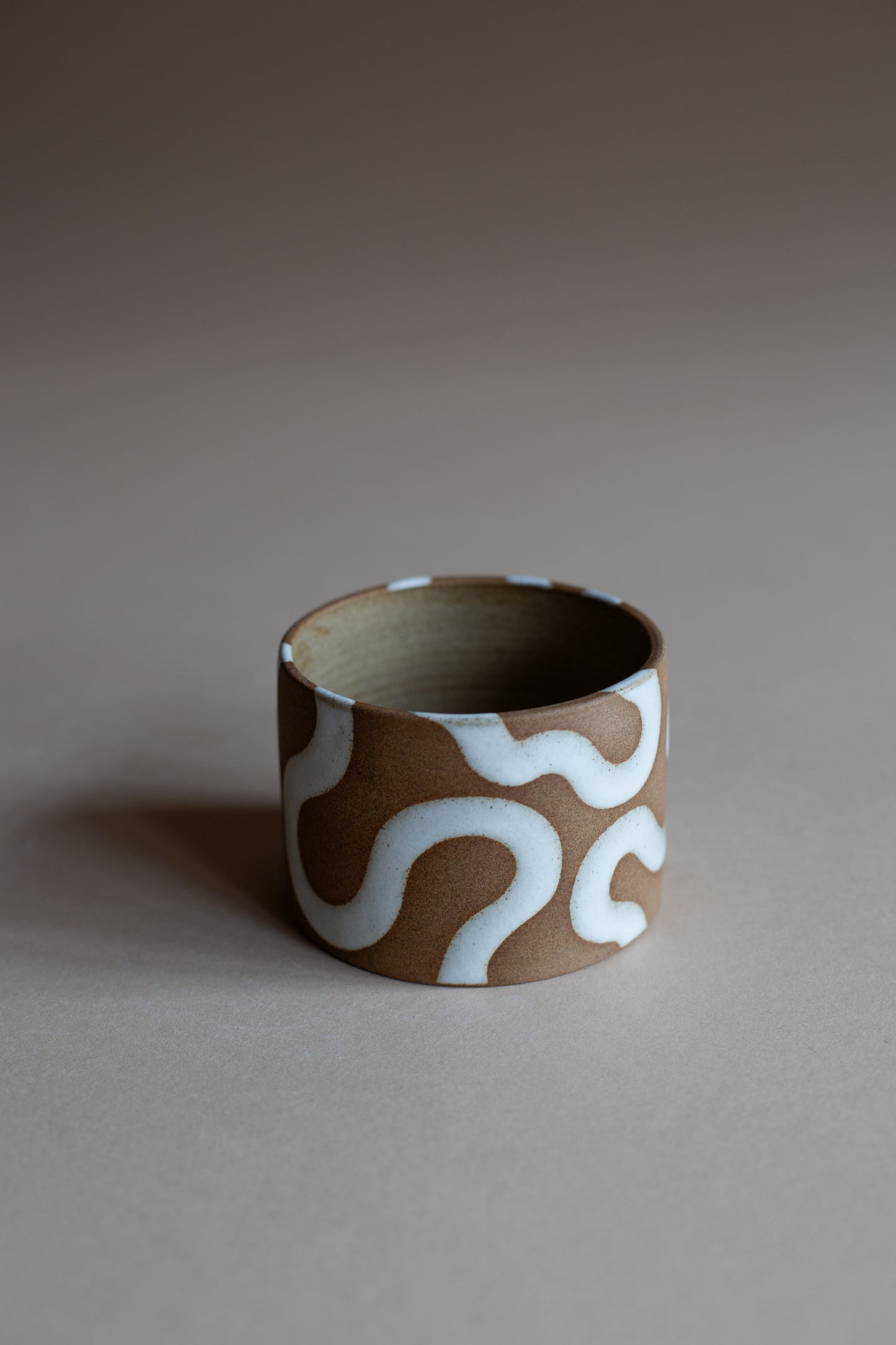 Squiggly White Vessel
