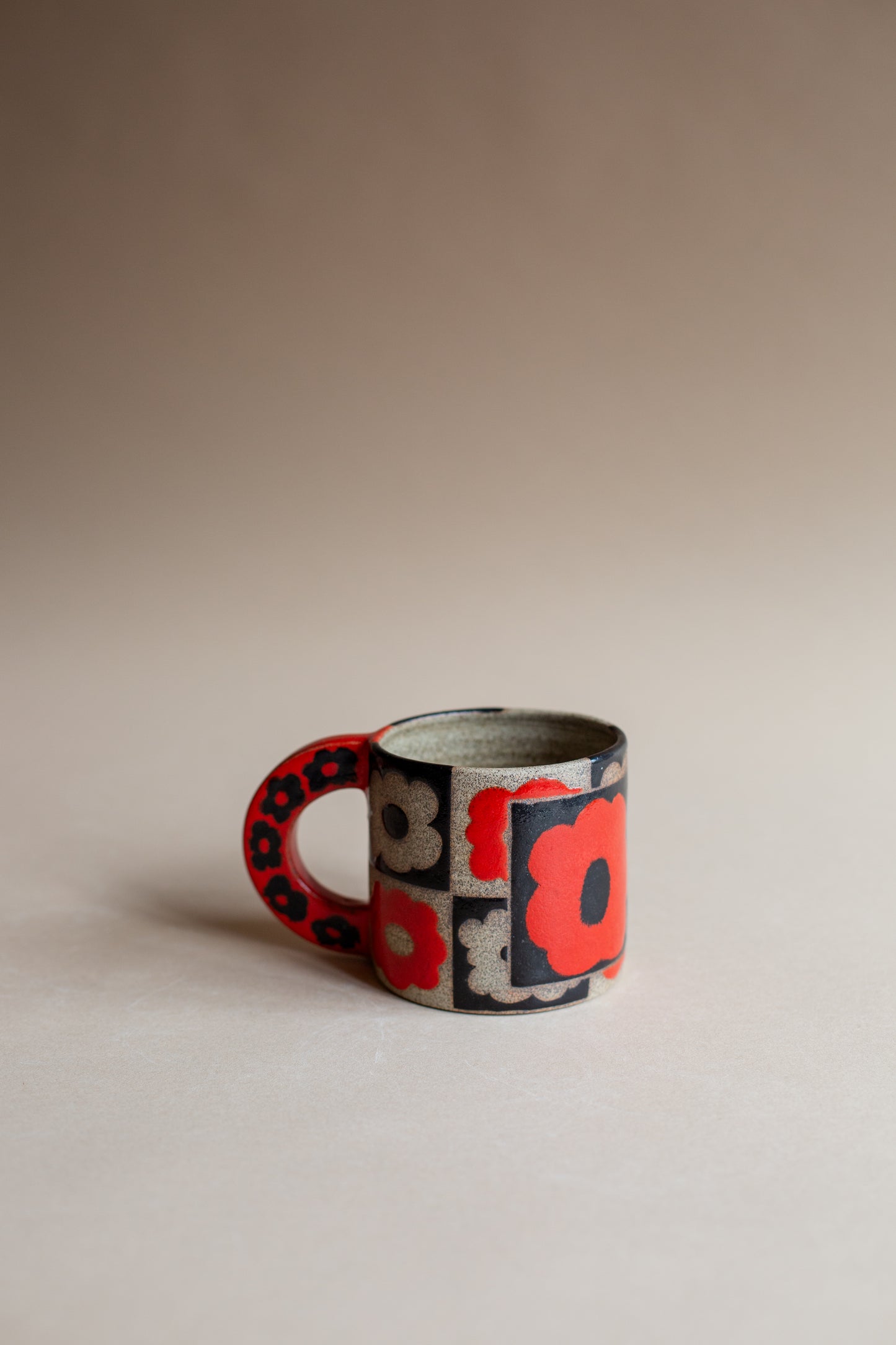 Black and Red Bloom Mug