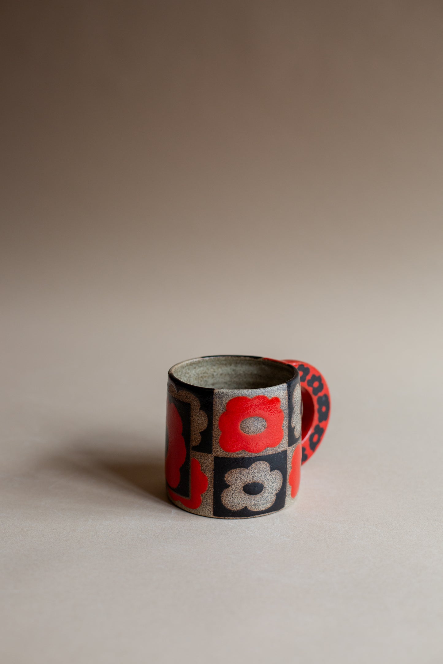 Black and Red Bloom Mug