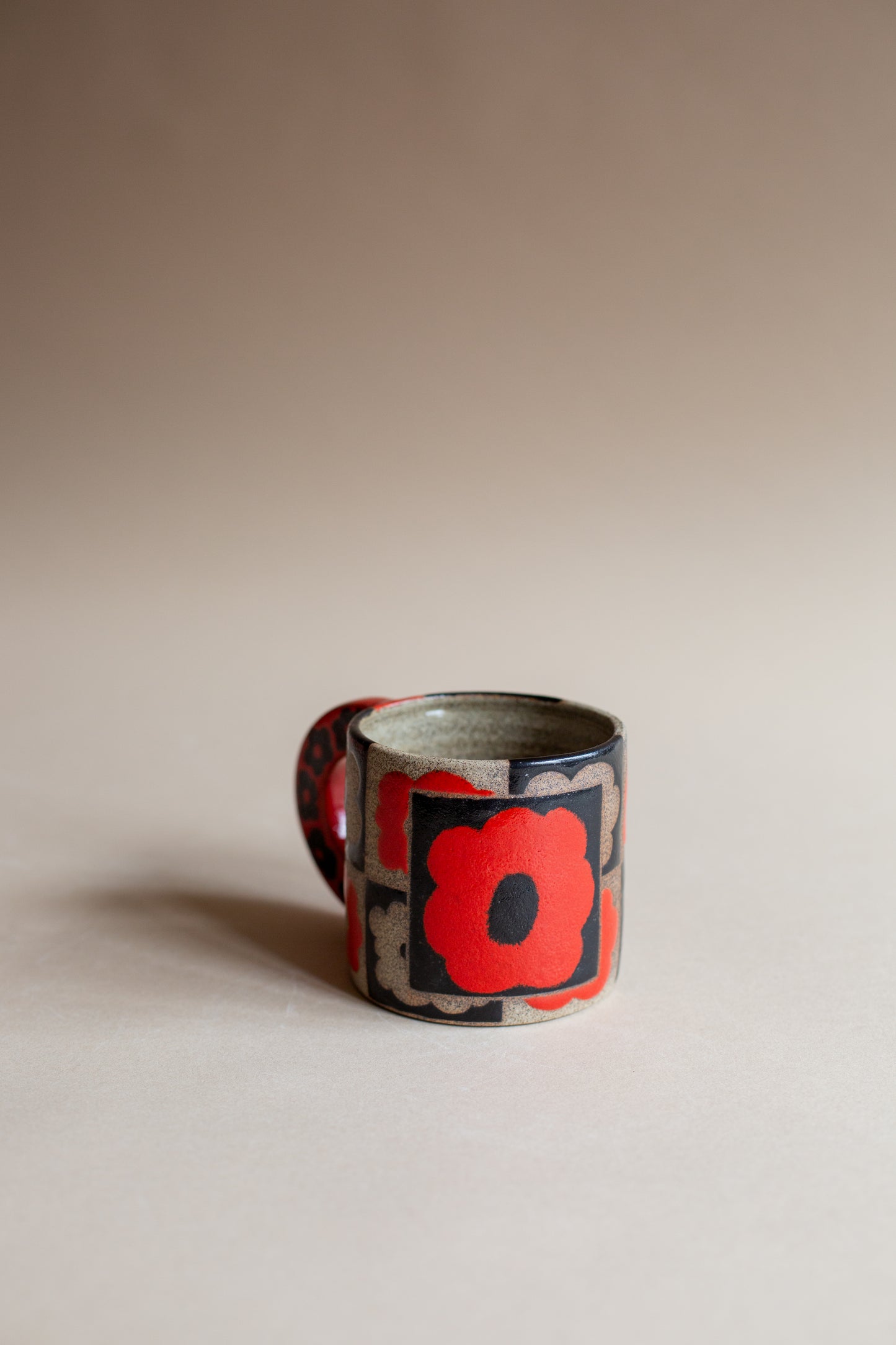 Black and Red Bloom Mug