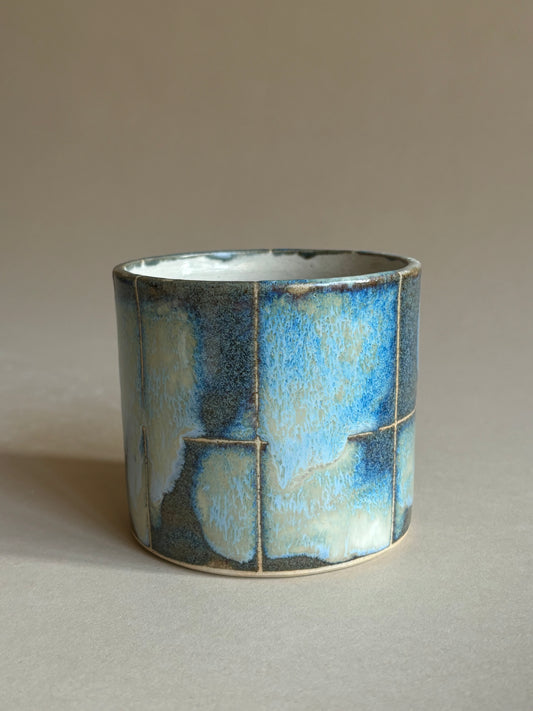 earth + water checkered melty vessel