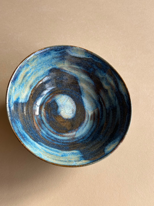 earth + water blue bowl