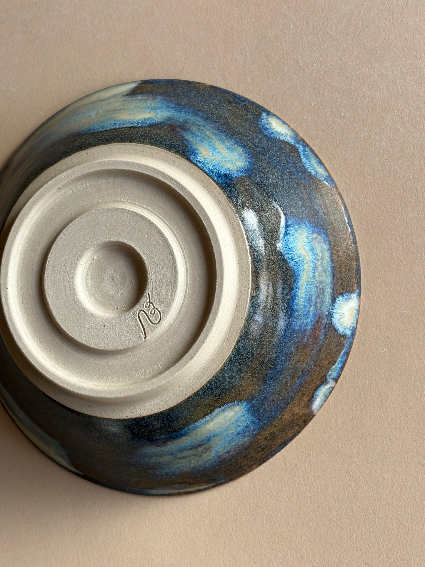 earth + water blue bowl