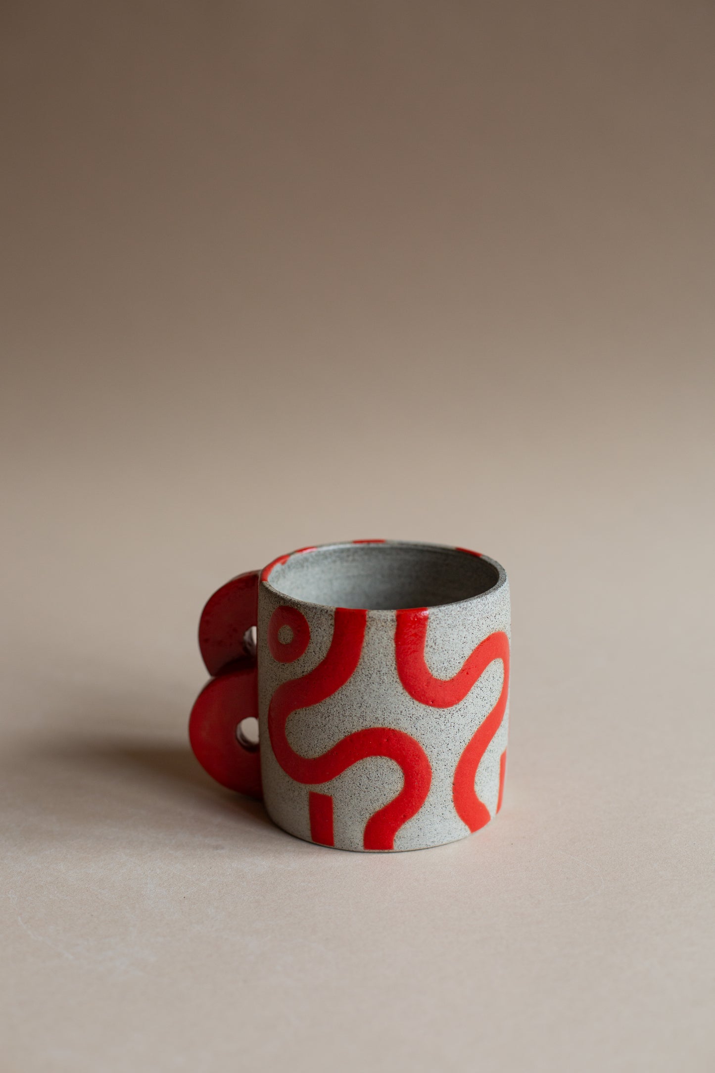 Squiggly Red Double Trouble Mug