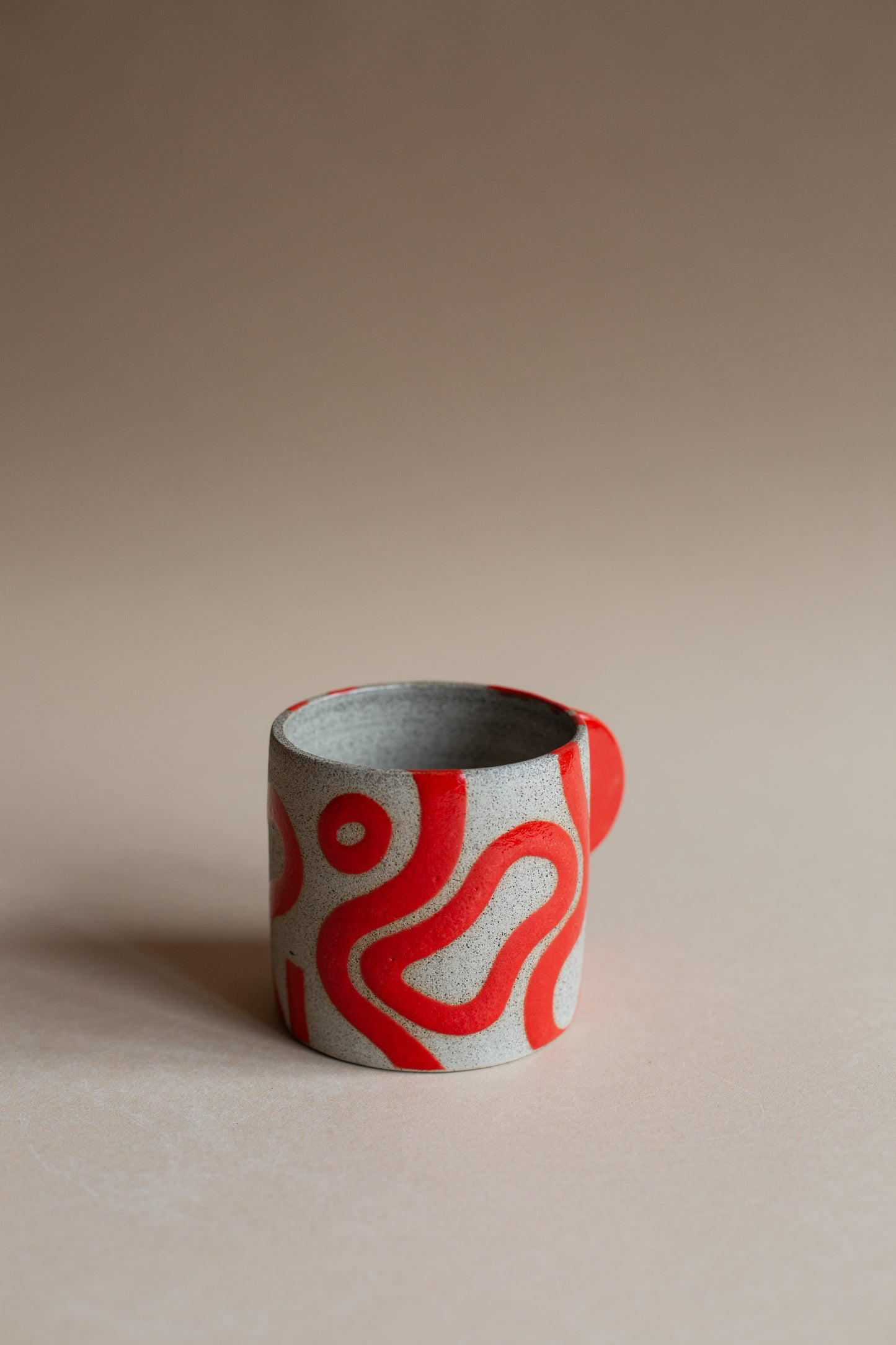 Squiggly Red Double Trouble Mug