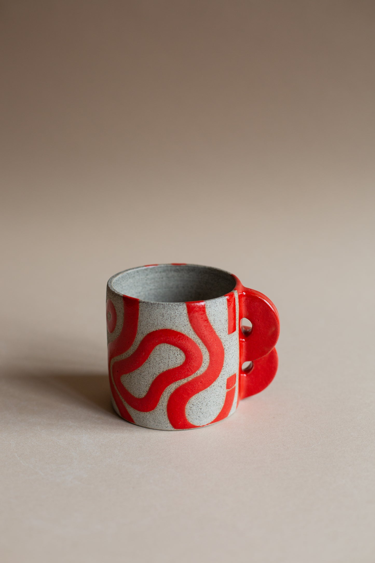 Squiggly Red Double Trouble Mug