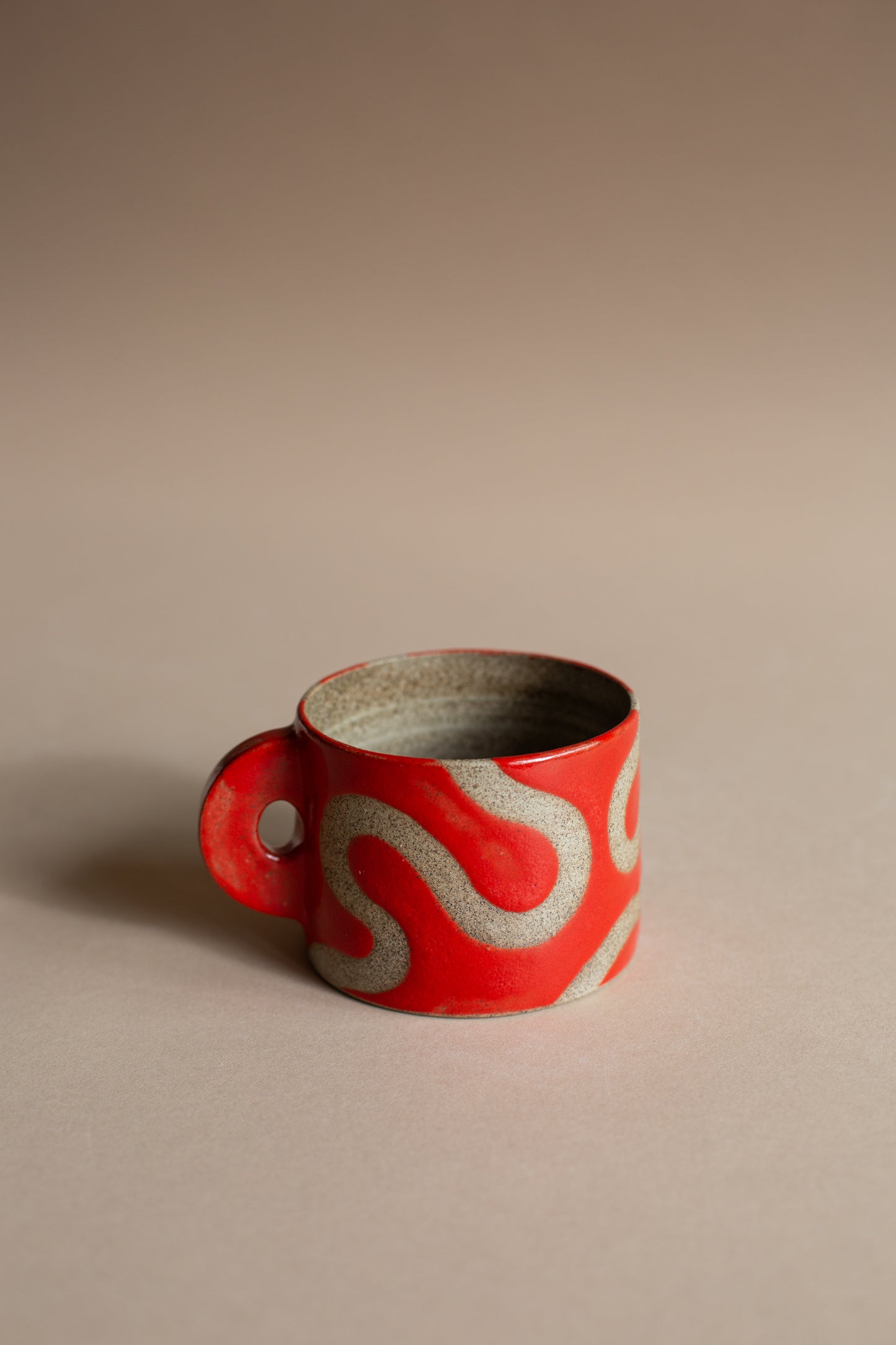 Squiggly Red Mug