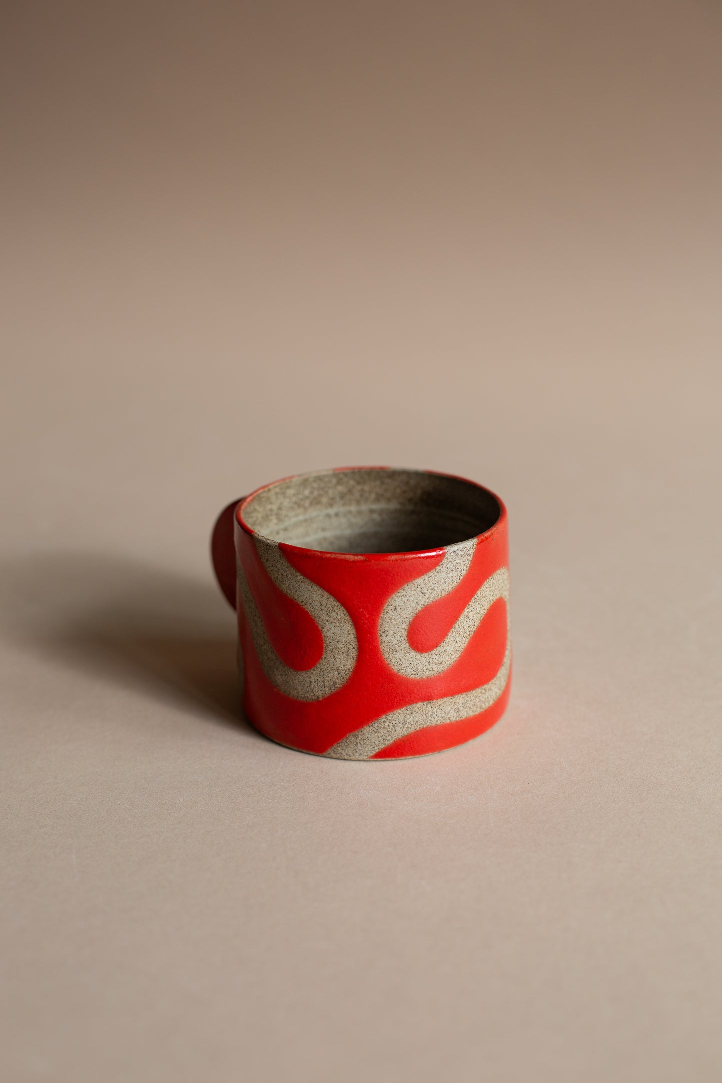 Squiggly Red Mug