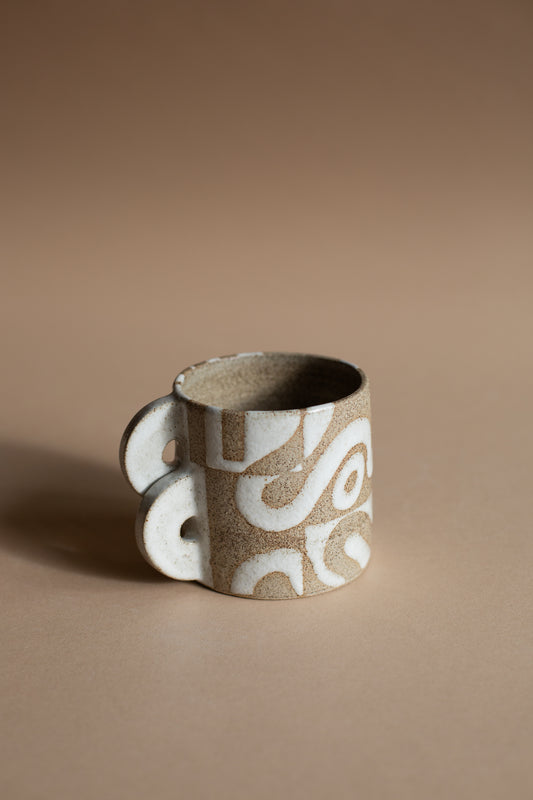 Squiggly White Double Trouble Mug