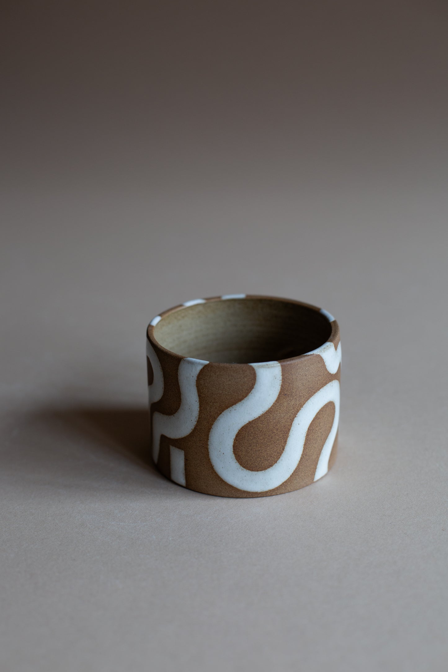 Squiggly White Vessel